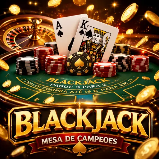 Mesa de blackjack ao vivo com cartas distribuídas pelo dealer